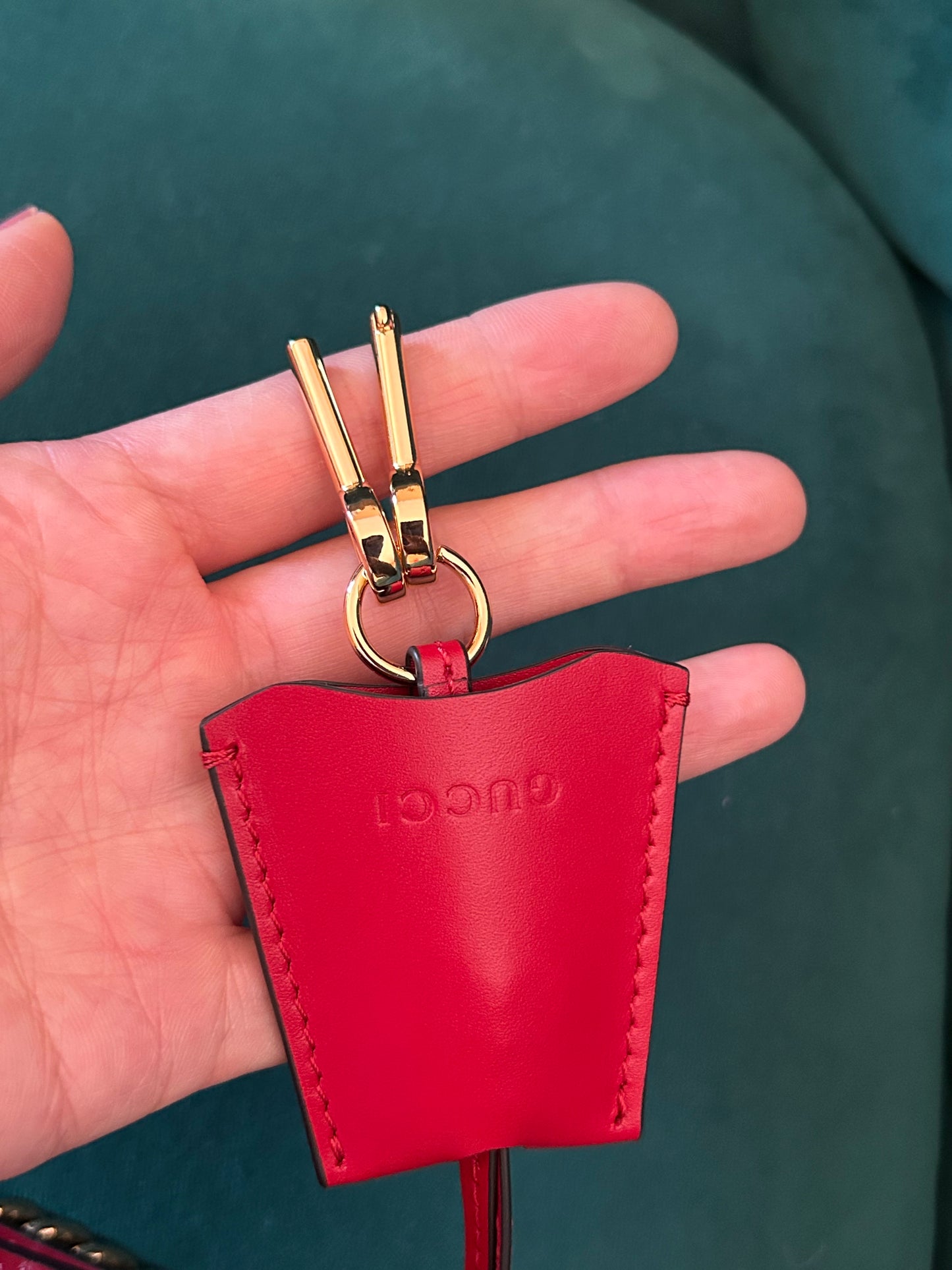 Gucci Red Guccissima Leather Padlock Small Shoulder Bag